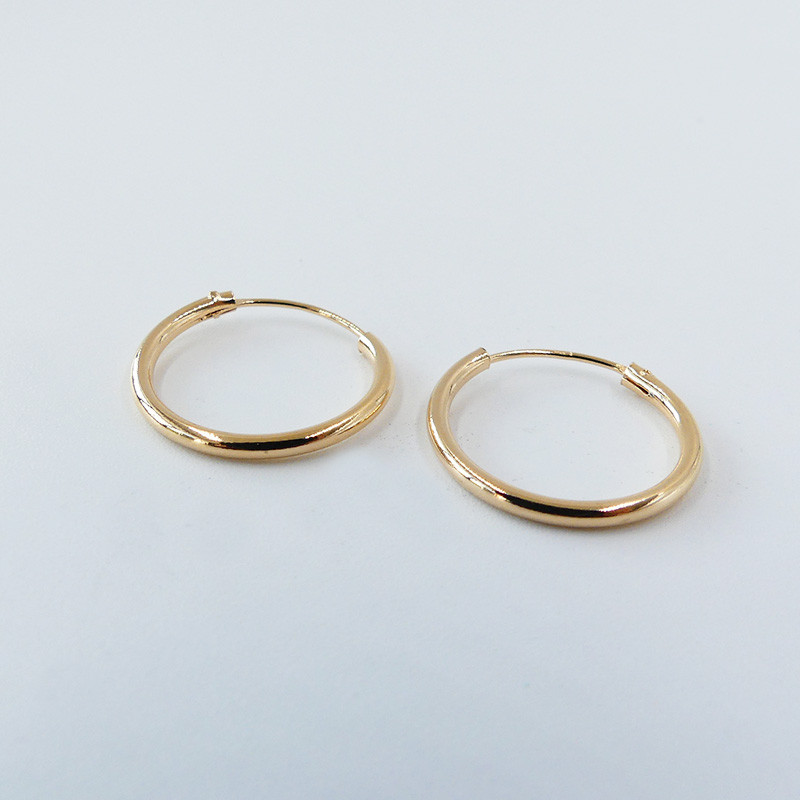 Créoles Fines Plaqué Or 18 mm