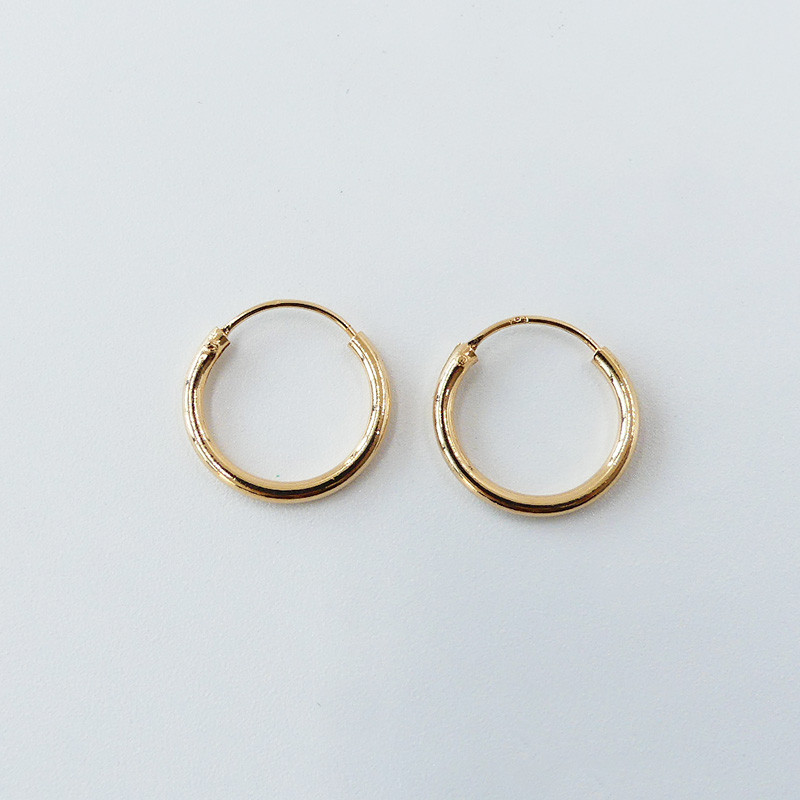 Créoles Fines Plaqué Or 18 mm