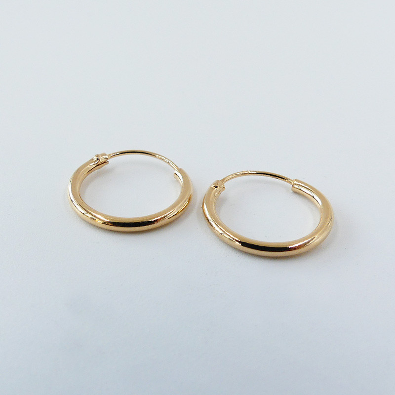 Créoles Fines Plaqué Or 18 mm