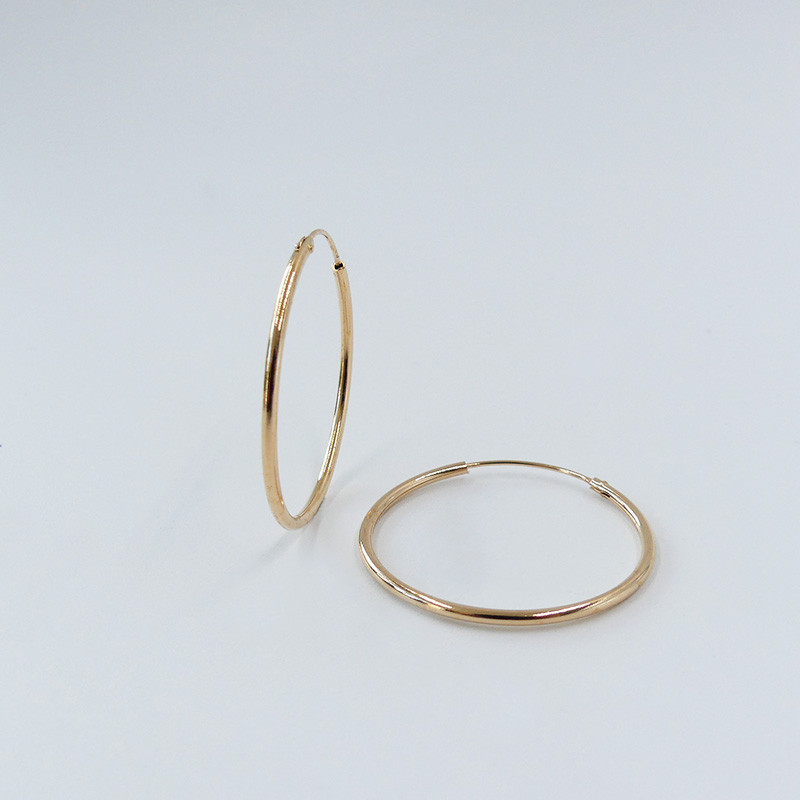 Créoles Fines Plaqué Or 30 mm