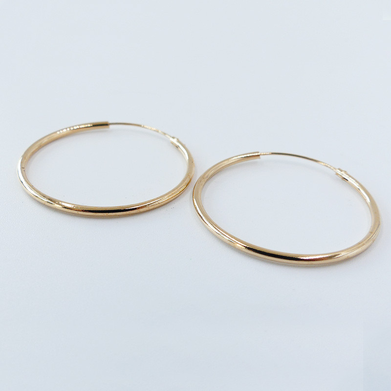 Créoles Fines Plaqué Or 30 mm