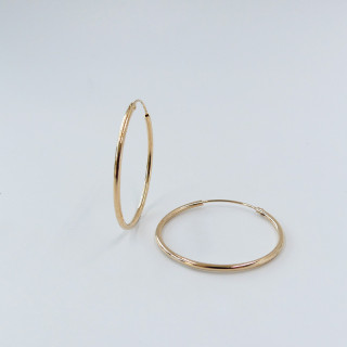 Créoles Fines Plaqué Or 50 mm