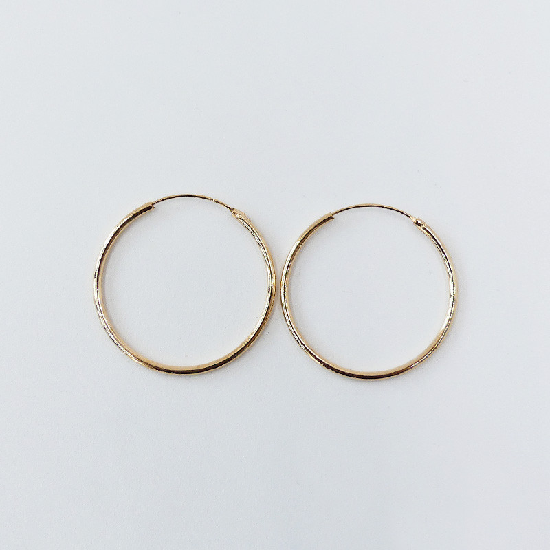 Créoles Fines Plaqué Or 50 mm