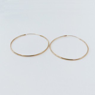 Créoles Fines Plaqué Or 60 mm