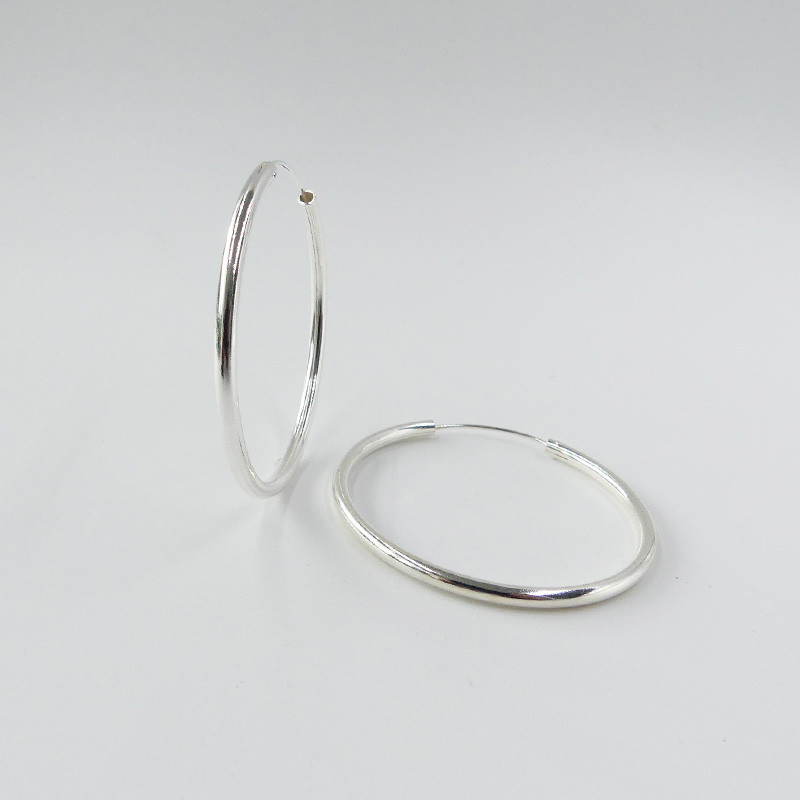 Créoles Argent Epaisses 50 mm