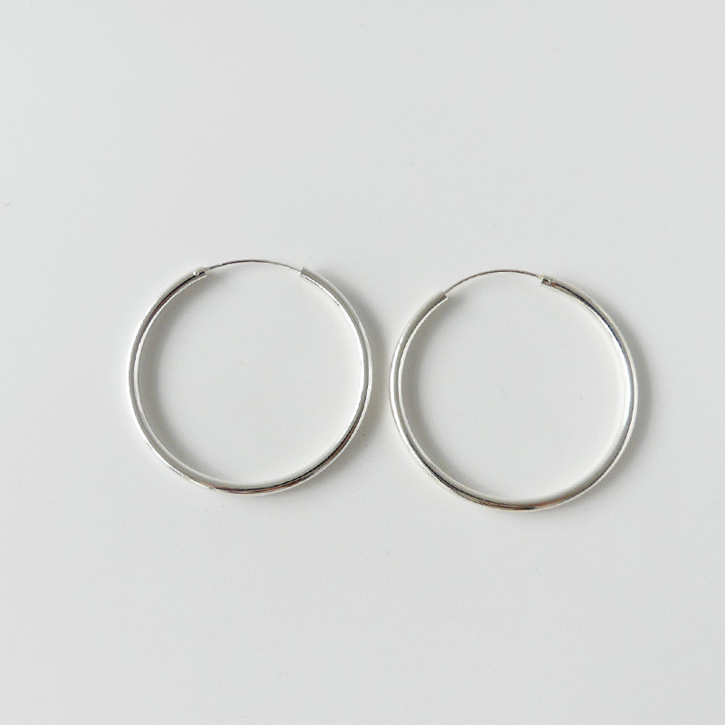 Créoles Argent Epaisses 50 mm