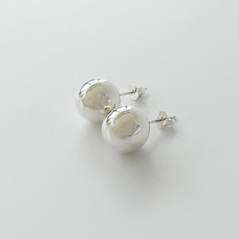 Clous d'oreilles Boules Argent 12 mm