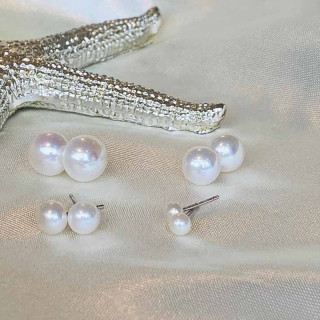 Clous d'oreilles Perles d'eau douce