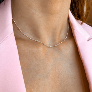 Collier Argent Boules Choker