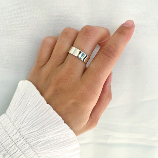 Bague Argent Alliance large 5 mm