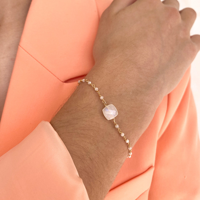 Bracelet Doré pierre de lune