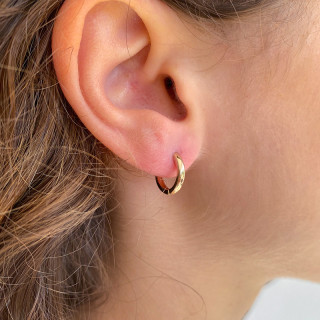 Créoles épaisses Plaqué Or 12 mm