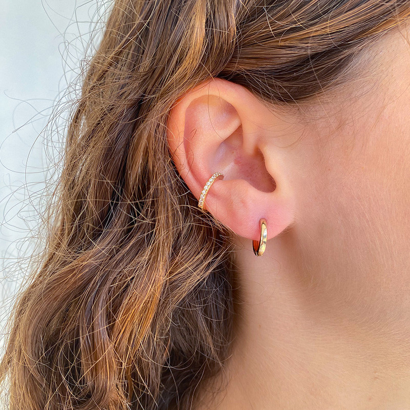 Créoles épaisses Plaqué Or 12 mm