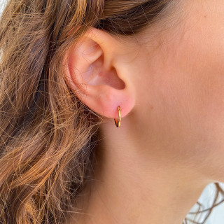 Créoles Fines Plaqué Or 10 mm