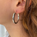 Créoles Argent Fil plat 30 mm