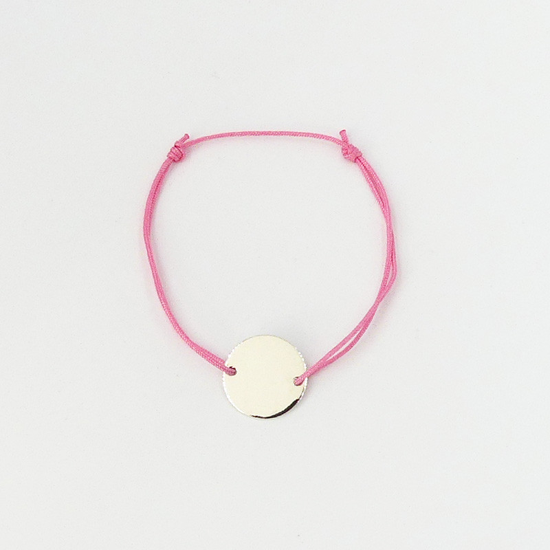 Bracelet Cordon Argent Pastille