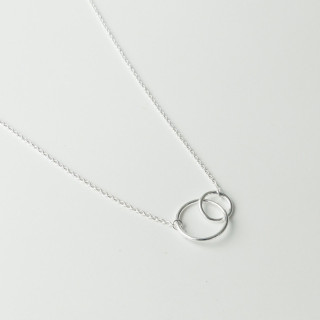 Collier Argent Double Cercle