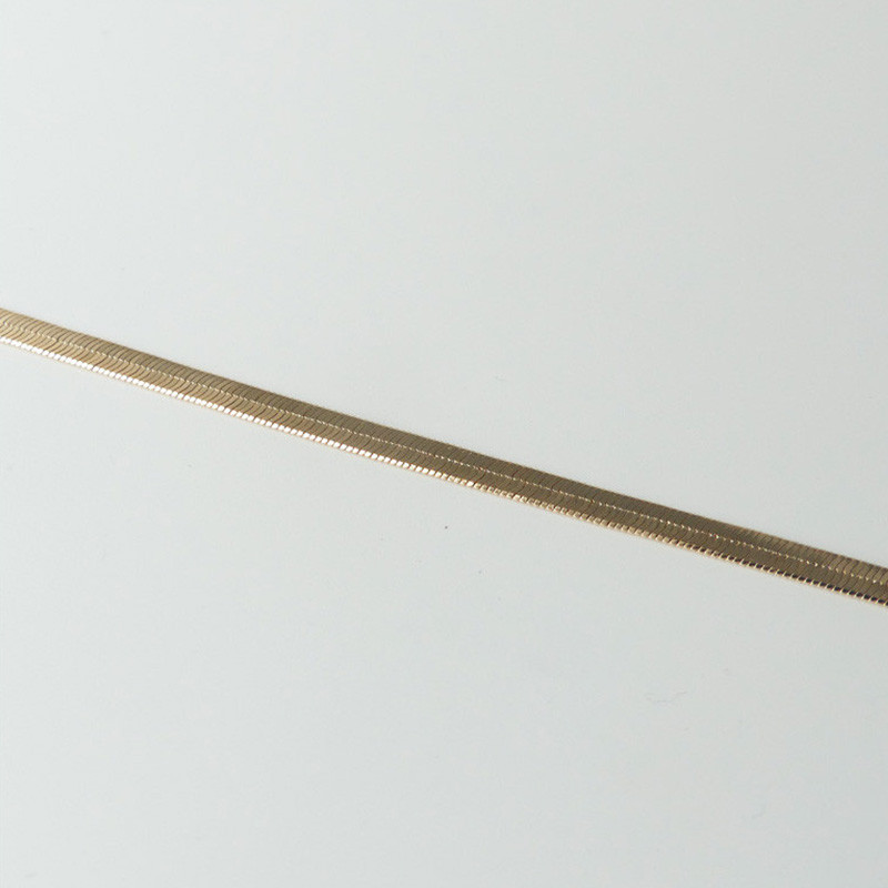 Bracelet plaqué or maille serpent