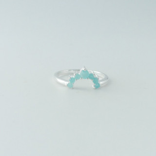 Bague Argent Demi Cercle Amazonite