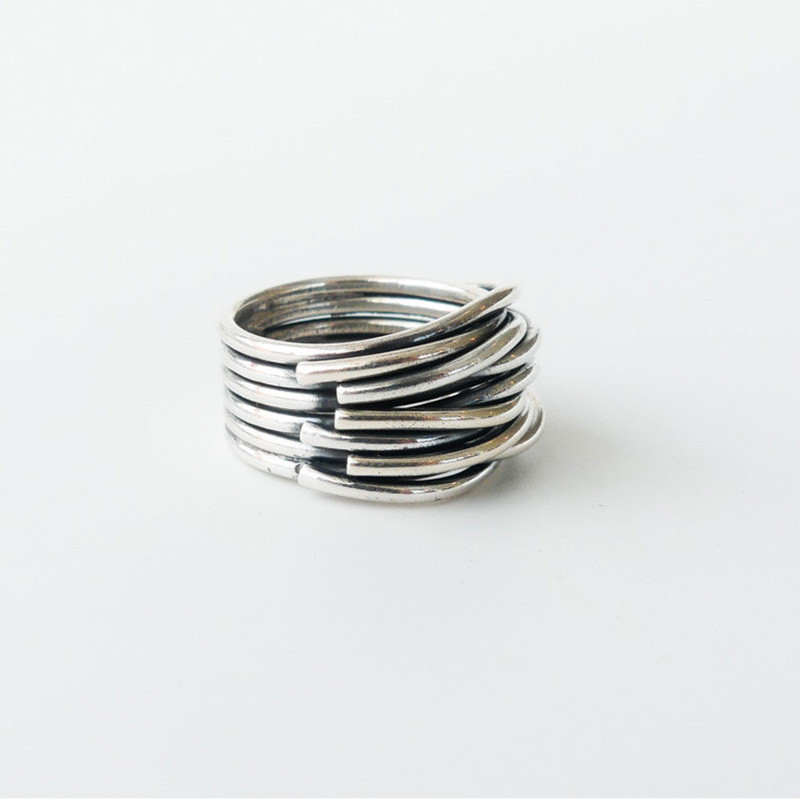 Bague Argent entrelacs