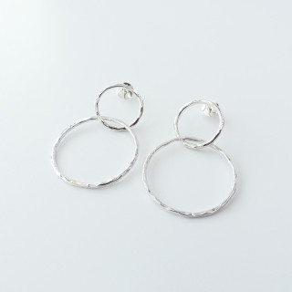 Boucles d'oreilles Argent Cercles Entrelacés