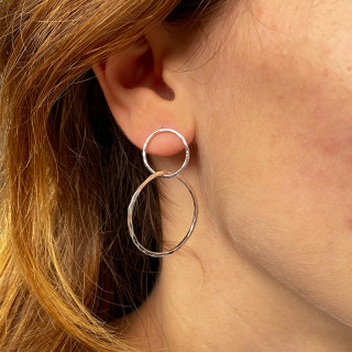 Boucles d'oreilles Argent Cercles Entrelacés