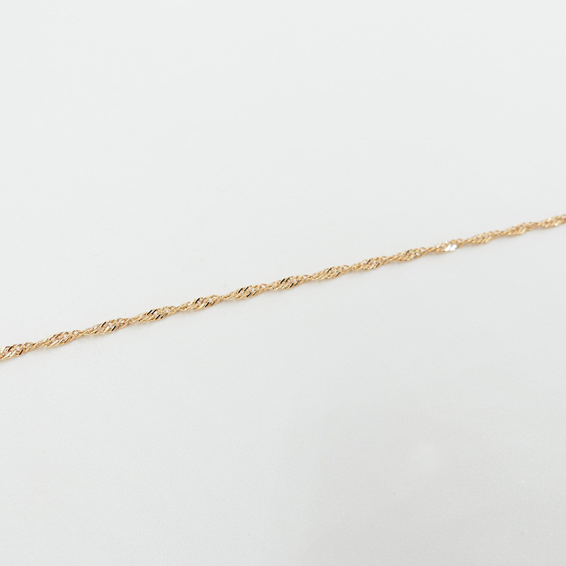 Bracelet plaqué or maille torsadée