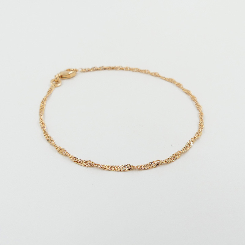 Bracelet plaqué or maille torsadée