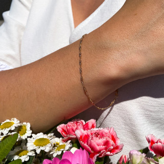 Bracelet plaqué or maille torsadée