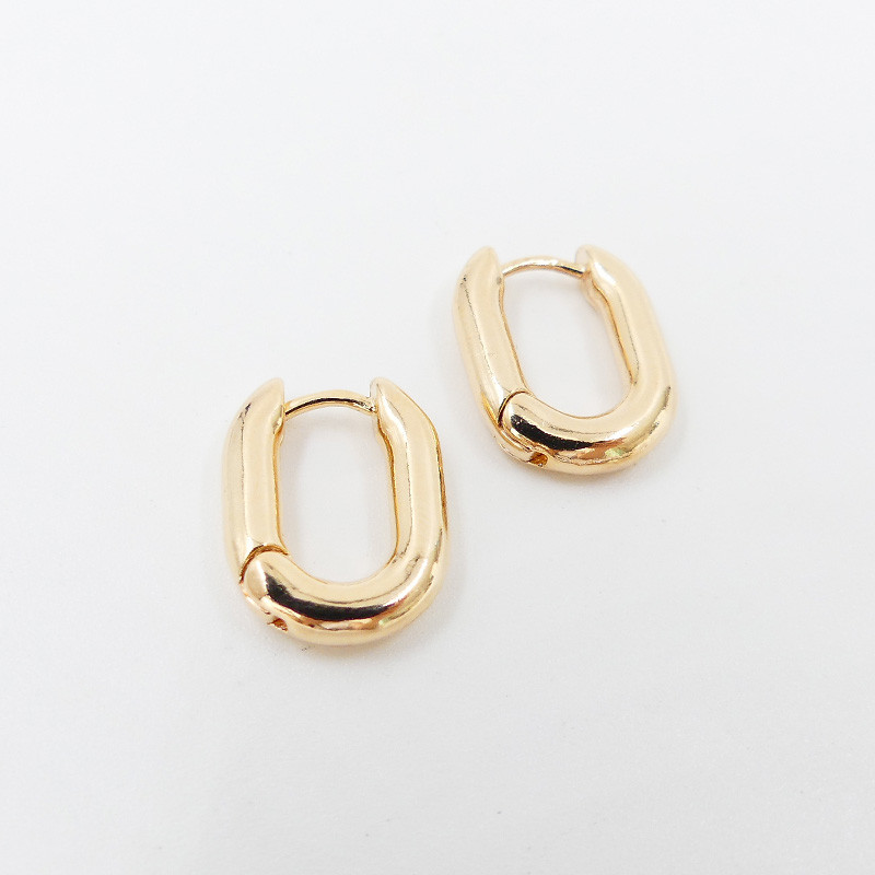 Créoles Plaqué Or Bouées rectangulaires