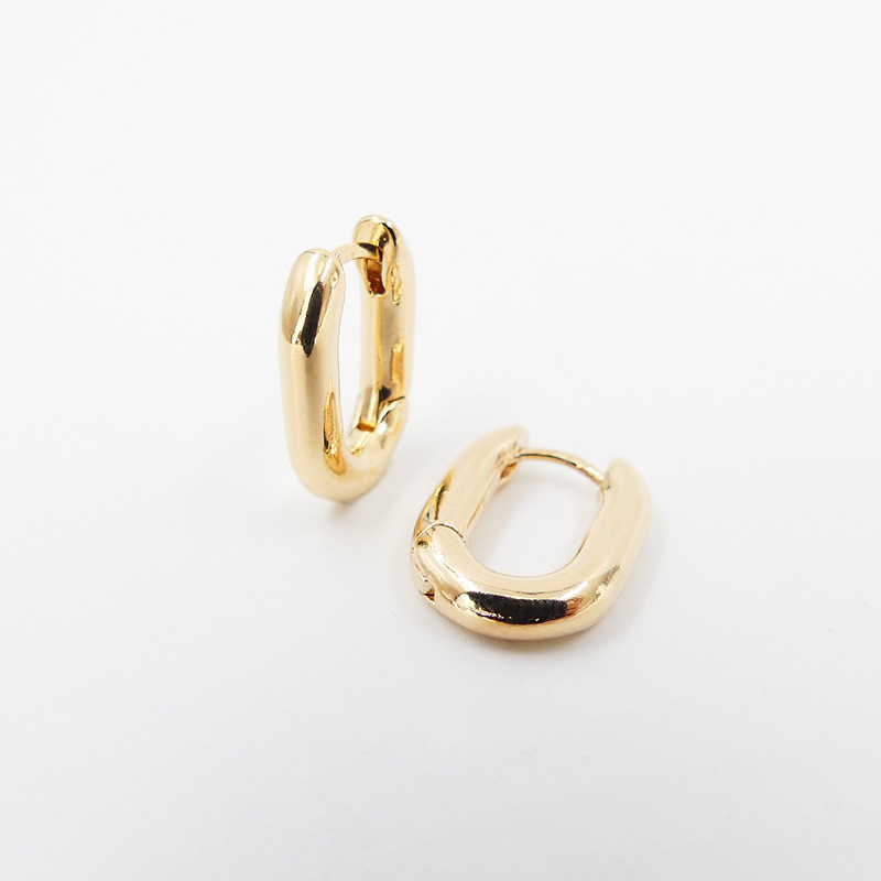 Créoles Plaqué Or Bouées rectangulaires