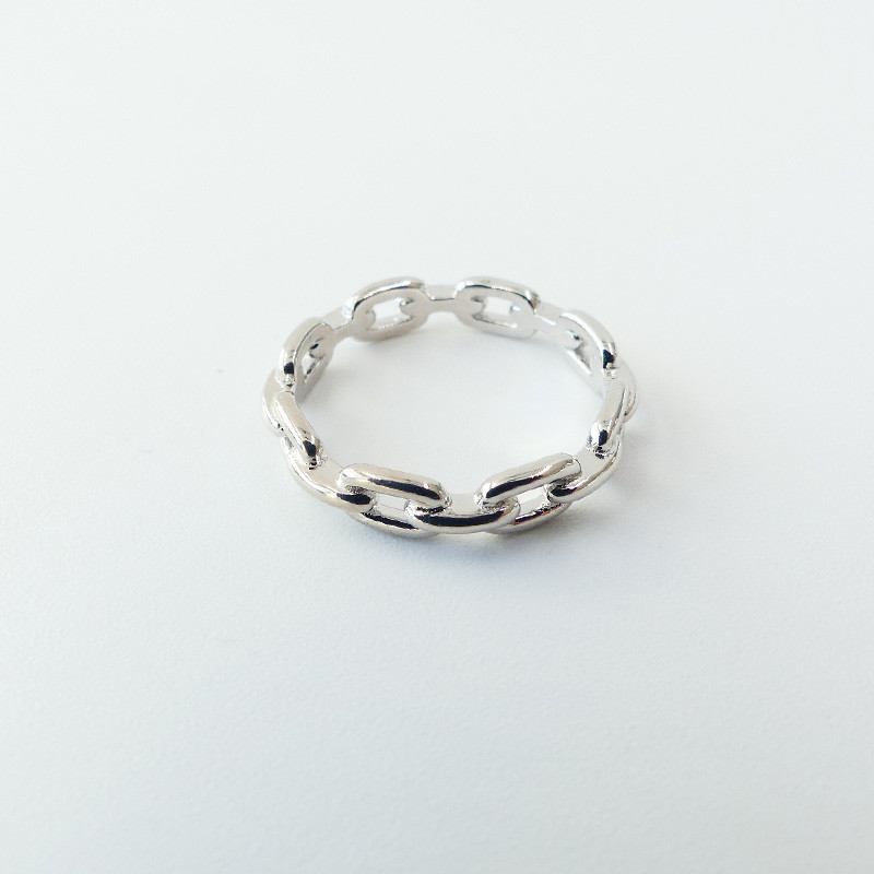 Bague Argent maille rectangle