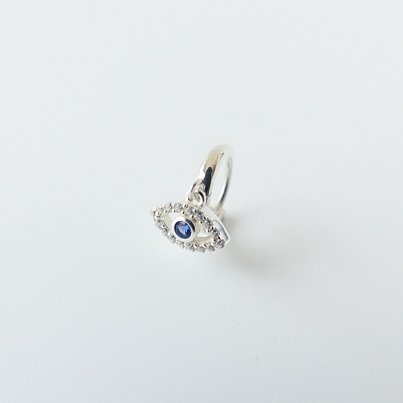 Boucle à l'unité Argent Talisman strass