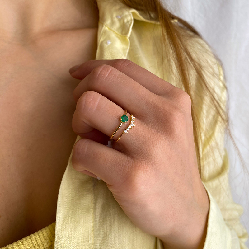 Bague Dorée tiare strass