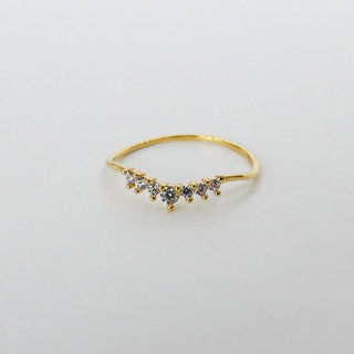 Bague Dorée tiare strass