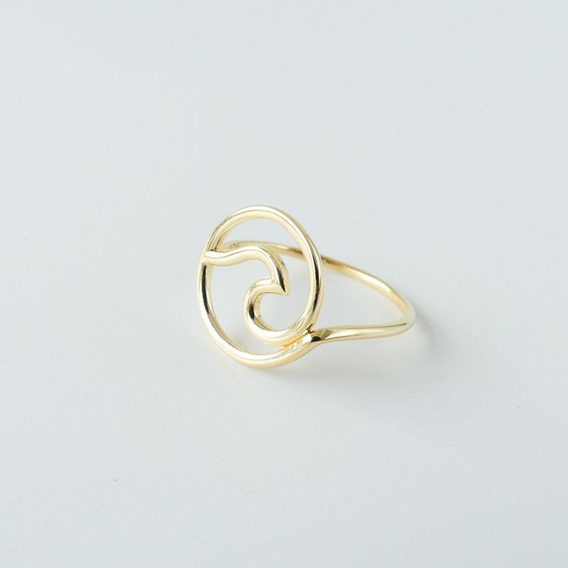 Bague Plaqué or Wave