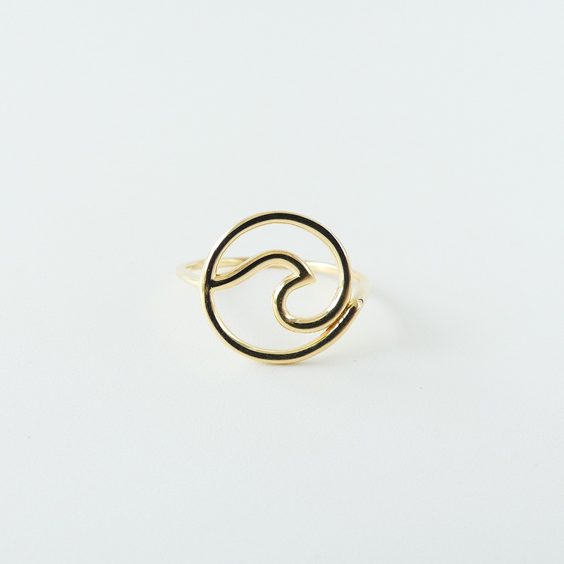 Bague Plaqué or Wave