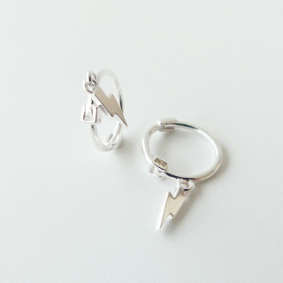 Boucles d'oreilles Argent petit éclair