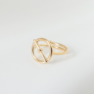 Bague plaqué or fermoir ajustable