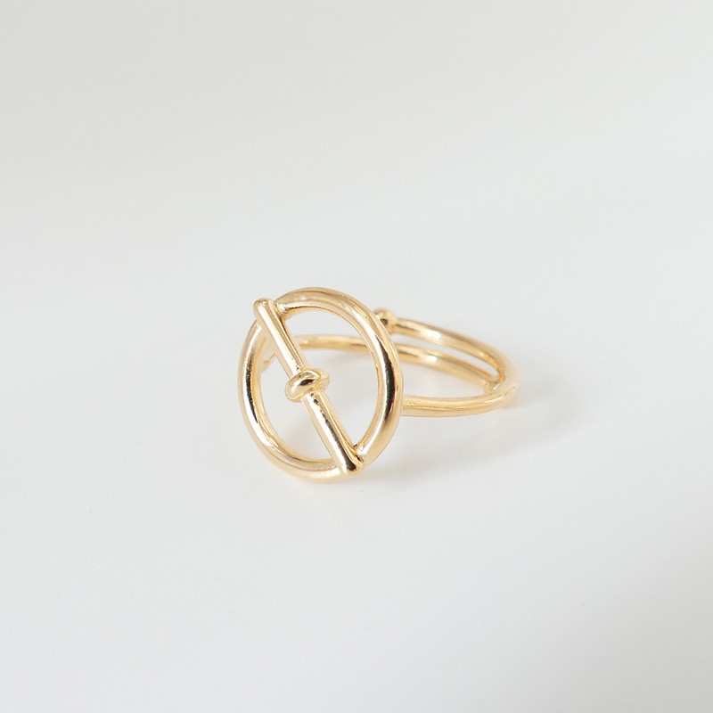 Bague plaqué or fermoir ajustable