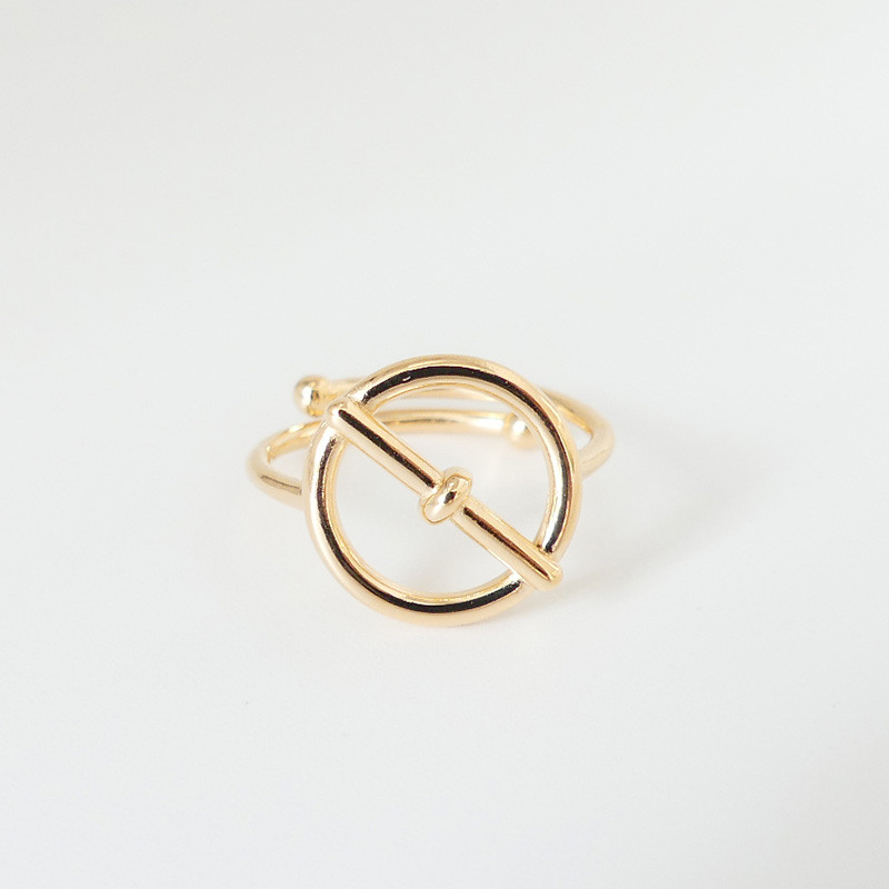 Bague plaqué or fermoir ajustable