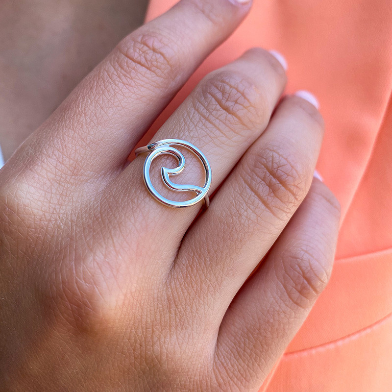 Bague Argent Wave