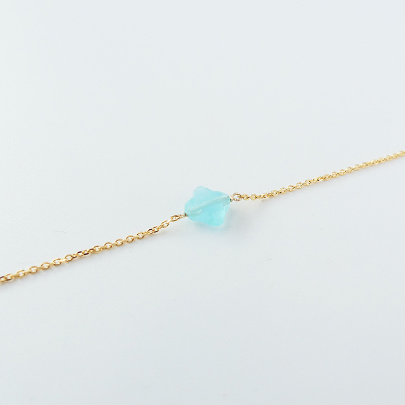 Bracelet Plaqué or Trèfle pierres fines